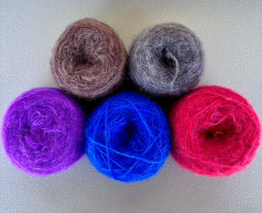 Sophie scarf kit: Cloud- Dark Chocolate